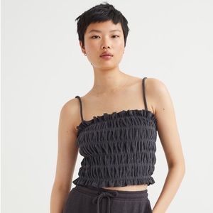 Grey smocked H&M tank